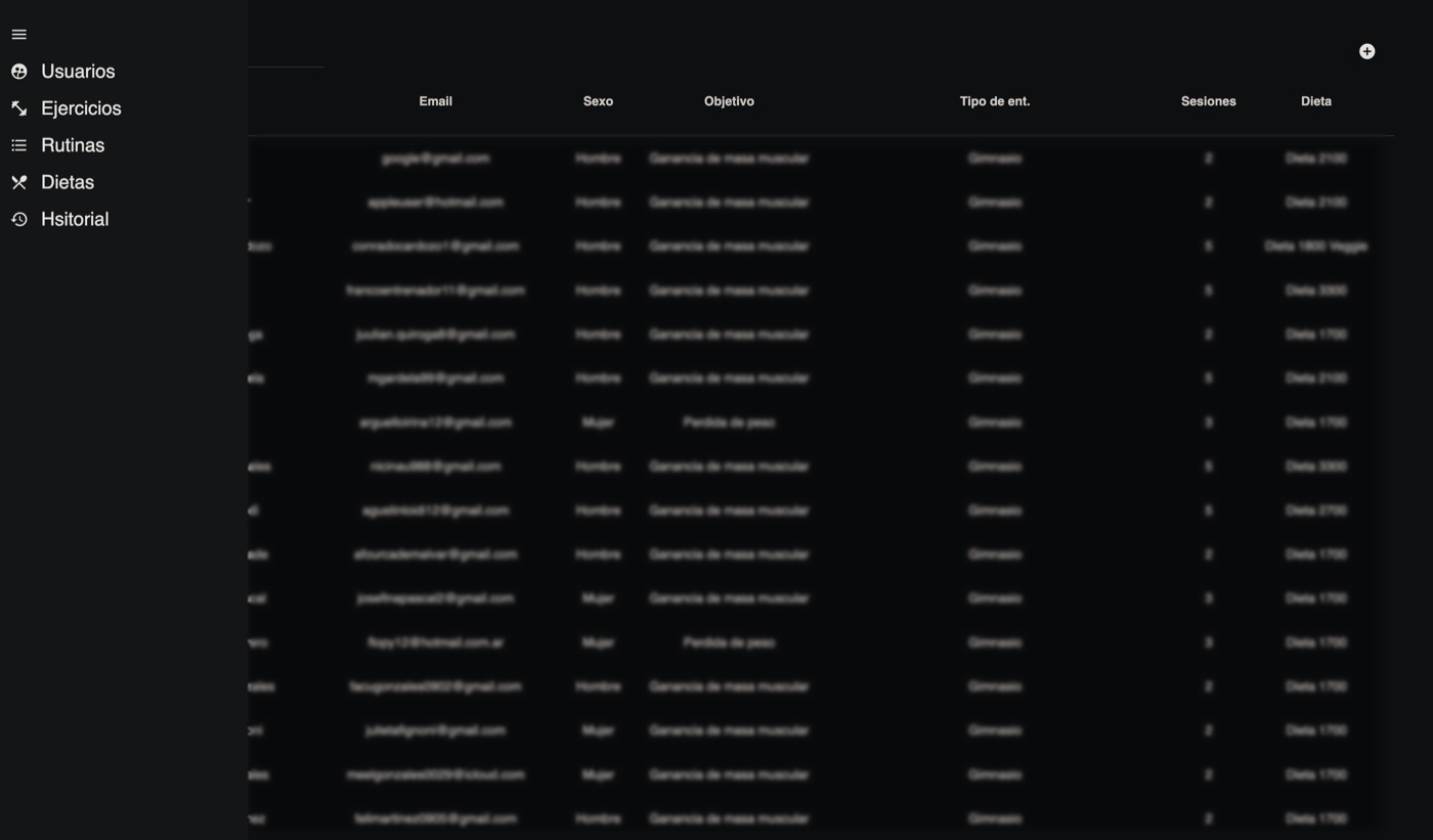 Team FAF admin panel showing the users table